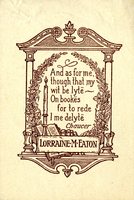Lorraine M. Eaton Bookplate 