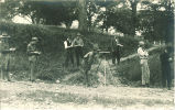 Students surveying a hill, The University of Iowa, 1918
