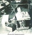 Radio broadcast equipment at WSUI, The University of Iowa, 1940s