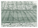 Marching band formation at Iowa vs. Washington football game, The University of Iowa, December 3, 1964
