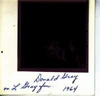 Donald Gray on Lorianne Gray farm, 1964