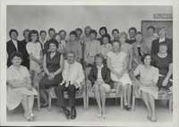 Class members of 1959 at a reunion event in 1984.