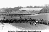 Governor's Day rehersal on Iowa Field, The University of Iowa, May 13, 1922