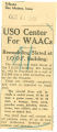USO center for WAACs