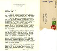 J. Paul Suter letter to Helen Patricia (Patsy) Wilson exchanging bookplates. 