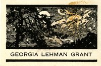 Georgia Lehman Grant Bookplate 