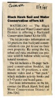 Black Hawk Soil and Water Conservation Offers Kits