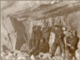 Mining engineering students in a gypsum mine