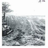 Ray Stillmunkes gully after pipe outlet construction and shaping, 1969