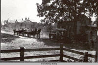 Street scene with horses and wagons, Amana, Iowa, 1900s