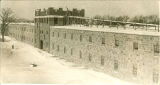 Quadrangle Hall during construction, the University of Iowa, March 1919