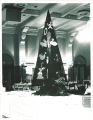 Christmas tree in the Iowa Memorial Union, the University of Iowa, 1950s?