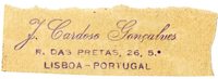 J. Cardoso Gonzalves Bookplate