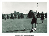 Students golfing, The University of Iowa, 1930s