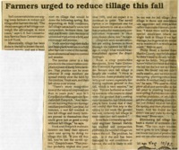 Farmers urged to reduce tillage this fall