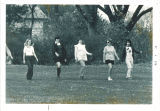 Members of the Scottish Highlanders practicing, The University of Iowa, October 1974