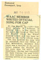 WAAC member writes official song for CAP