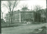 Currier Hall entrance with awning, The University of Iowa, 1915