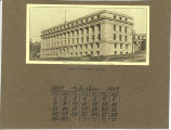 New physics hall calendar page, the University of Iowa, 1913