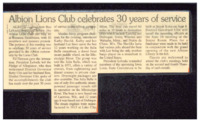 Albion Lions Club - 30 yrs of support
