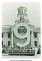 Homecoming corn monument, The University of Iowa, 1948