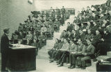Students in a small Chemistry lecture, The University of Iowa, 1930s