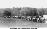 Chow line at Camp Macbride, The University of Iowa, 1914