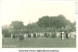 Women dancing for celebration on Iowa Field, The University of Iowa, June 1, 1917