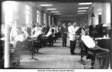 Students in the Dental Clinic, north row, Old Dental Building, The University of Iowa, March 29, 1910