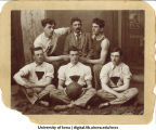 Basketball team with coach Henry Kallenberg, The University of Iowa, 1893-1894