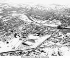 Iowa Stadium (now Kinnick Stadium), barracks, Field House/Armory, The University of Iowa, 1960
