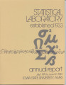 Statistical Laboratory Annual Report, July 1, 1979 to June 30, 1980