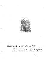 Fricke Family Genealogy - Christian and Caroline Fricke Schaper (Part G)