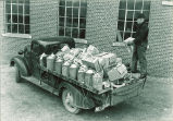 Truck delivery to pharmacy laboratory, The University of Iowa, 1940s