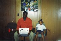 2000  J.B. Martin and daughter Jaria at JB's going away party