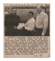Stanton Letscher wins first place in essay contest.