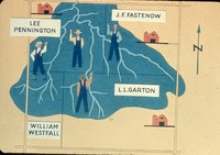 Hypothetical graphic of farmers working together in watershed efforts.