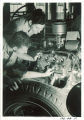 Engineering students working on truck engine, The University of Iowa, August 1941