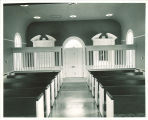 Danforth Chapel interior from the pulpit, The University of Iowa, January 1953