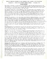 Report on American Prisoners of War Interned by the Japanese in the Philippines Prepared by Office of the Provost Marshal General, 19 November 1945: Palawan Barracks.