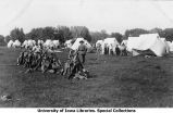 Stack arms at camp, The University of Iowa, 1913