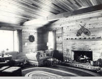 View of living room looking towards North windows
