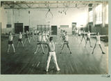 High school boys' physical education class, The University of Iowa, March 1927