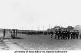 Governor's Day pass and review on Iowa Field, The University of Iowa, May 24, 1920