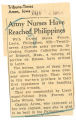 Army nurses have reached Phillipines