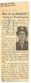 Maj. F.A. Clements going to Washington