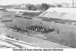 ROTC band on Iowa Field, The University of Iowa, 1925