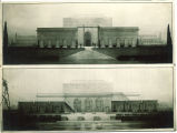 Drawings of the east and west sides of the Art Building, The University of Iowa, 1930s