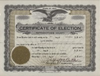 Certificate to appoint Lloyd Brokman as the Soil Conservation District Commissioner.