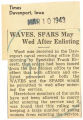 WAVES, SPARS may wed after enlisting